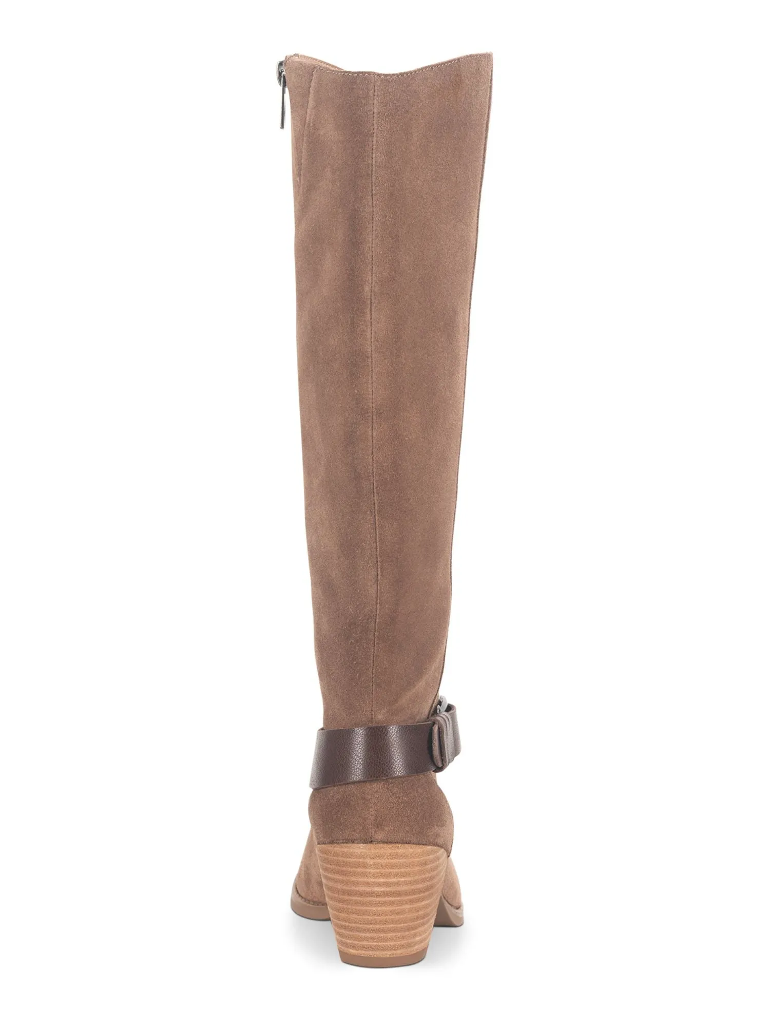 AMERICAN RAG Womens Brown Western Inspiration Buckle Accent Tegan Almond Toe Block Heel Leather Boots Shoes M
