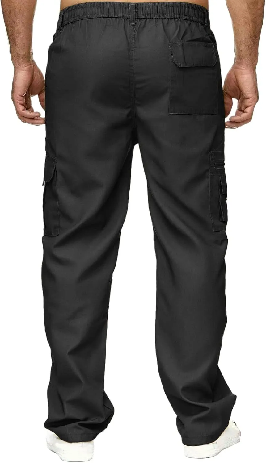 Big and Tall Cargo Pants for Men Sweatpants for Men Bottom Drawstring Baggy Joggers Men's Tactical Cargo Joggers Pant