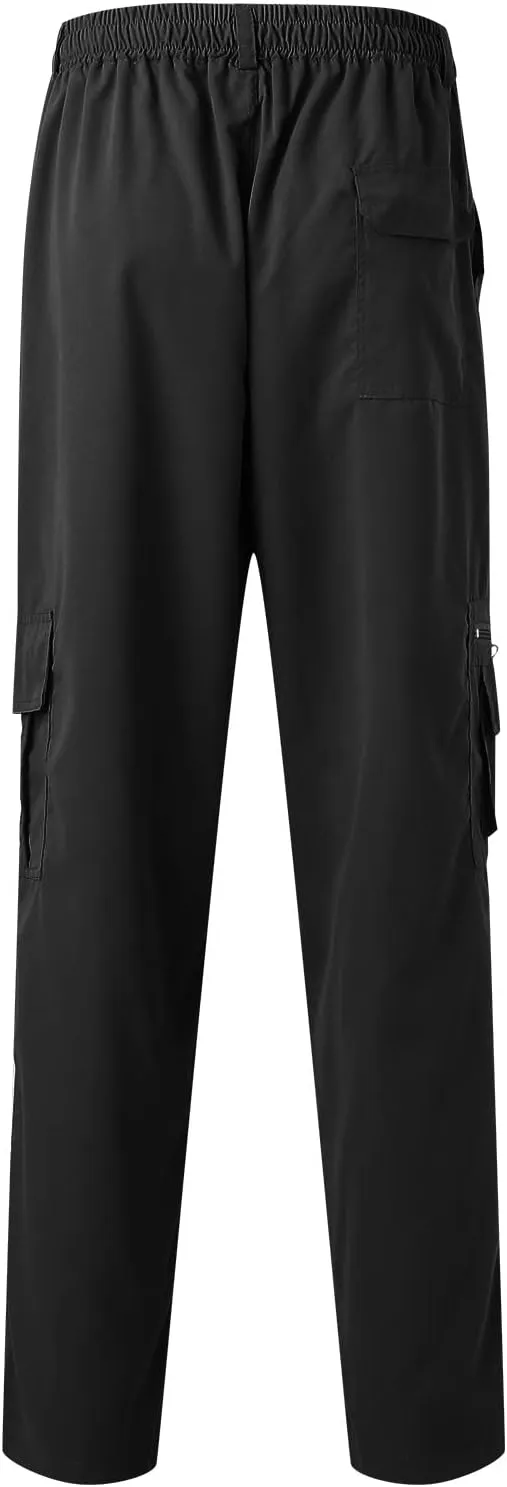 Big and Tall Cargo Pants for Men Sweatpants for Men Bottom Drawstring Baggy Joggers Men's Tactical Cargo Joggers Pant