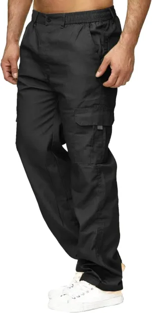 Big and Tall Cargo Pants for Men Sweatpants for Men Bottom Drawstring Baggy Joggers Men's Tactical Cargo Joggers Pant