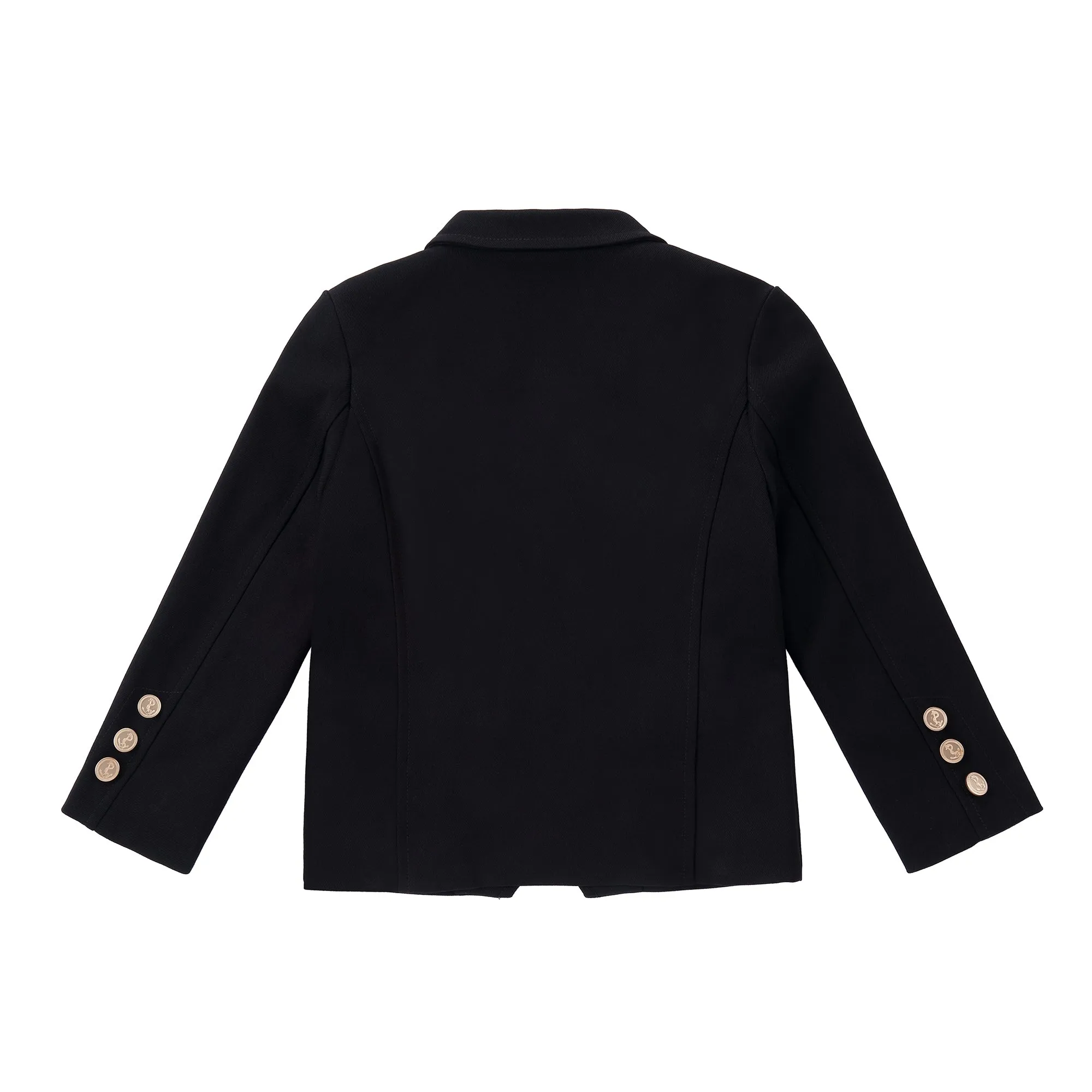 Black Double Breasted Blazer with Gold Button Details (Matches Shorts)