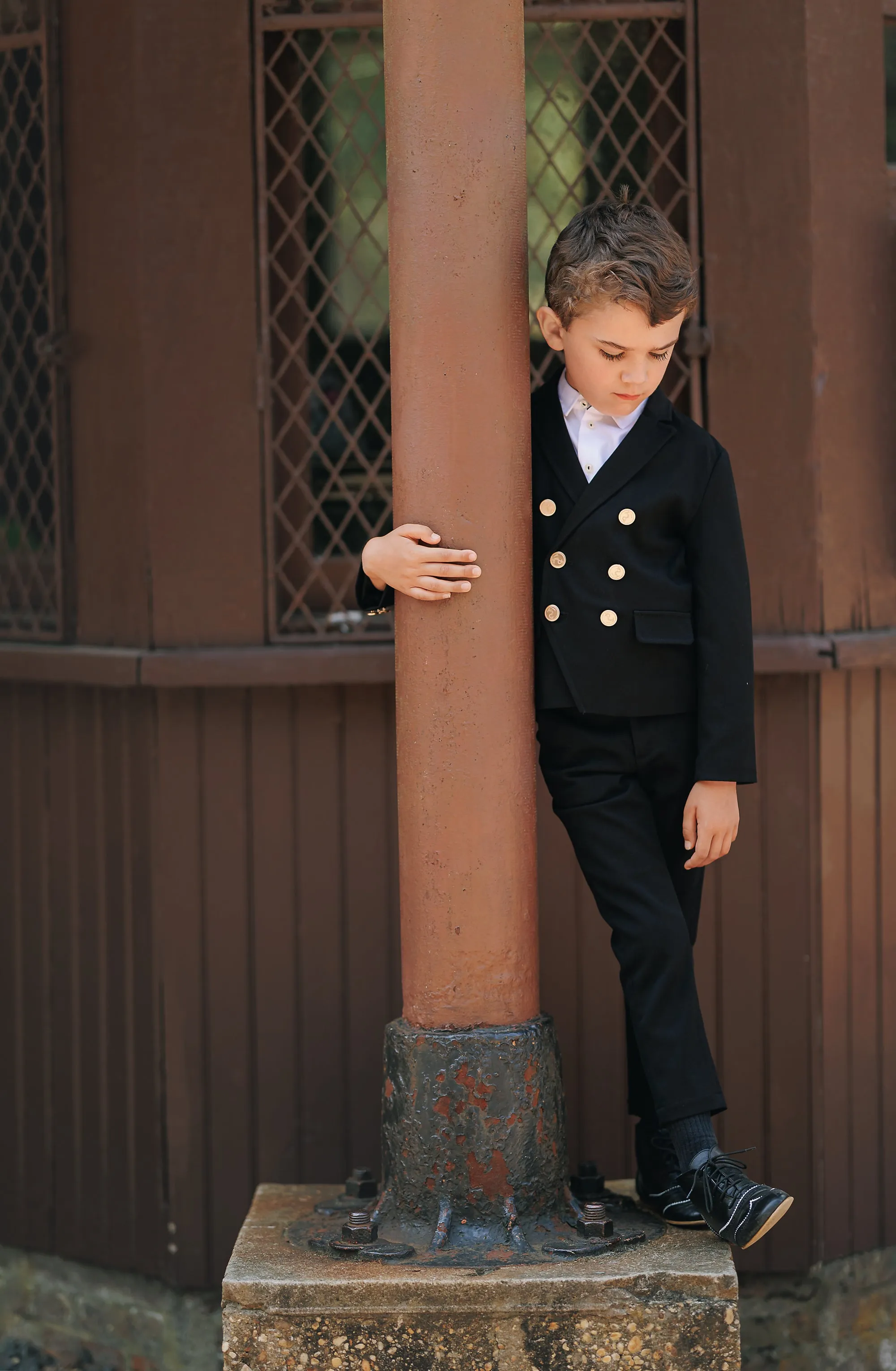 Black Pants with Gold Button Detail (Matches Blazer)