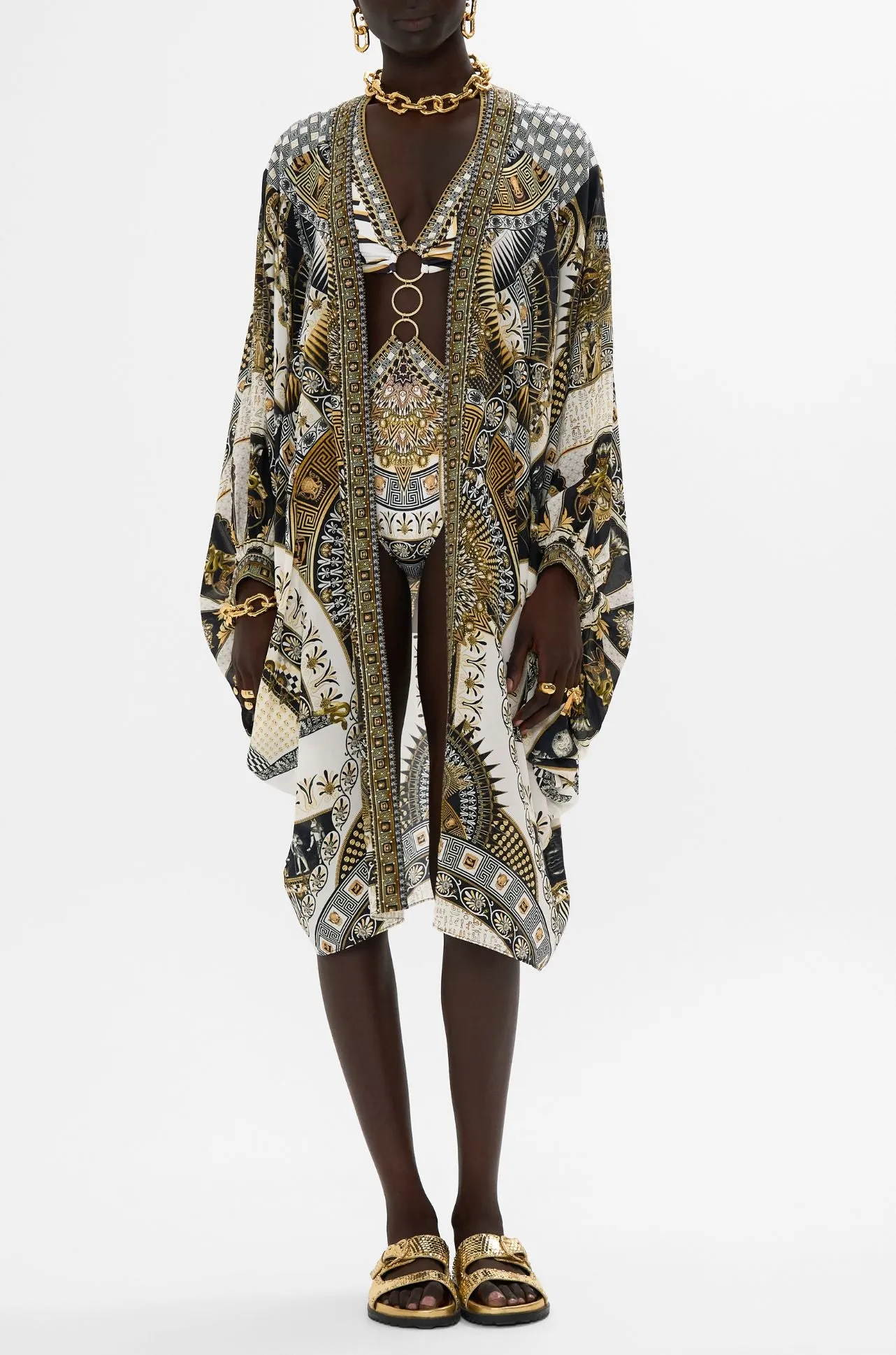 Camilla - Temples Of Dendara Dramatic Sleeve Coocoon Layer