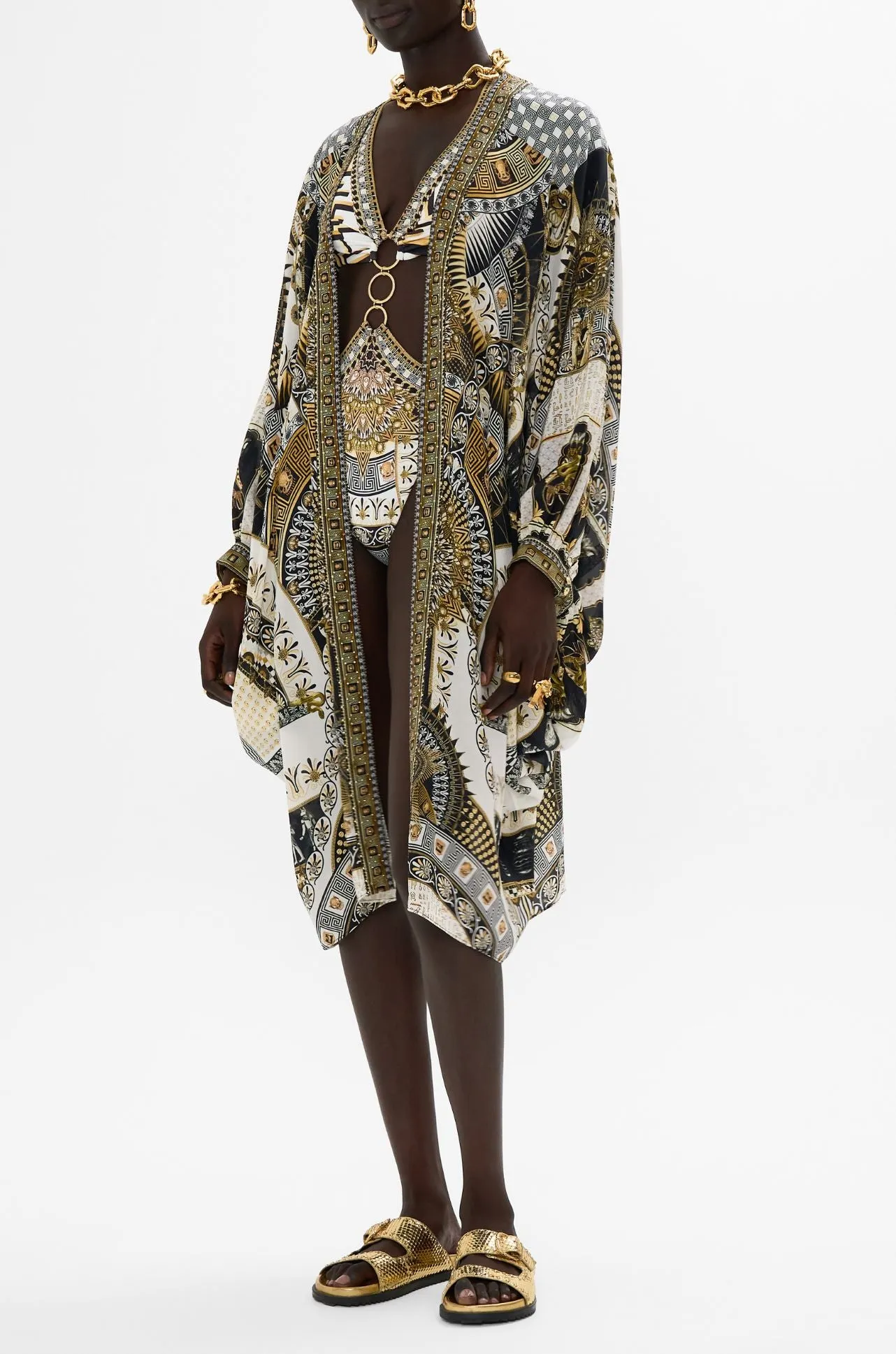 Camilla - Temples Of Dendara Dramatic Sleeve Coocoon Layer