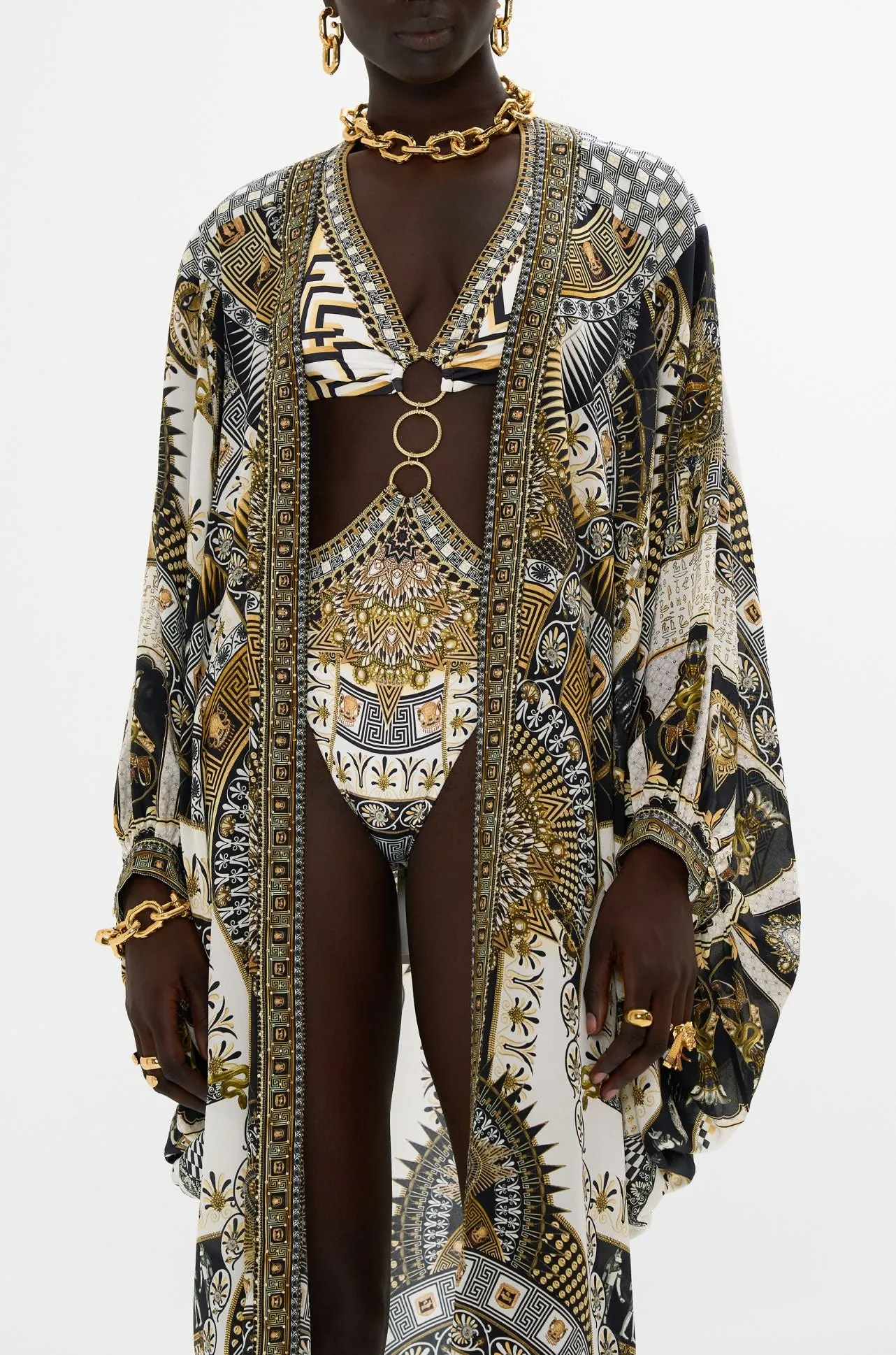 Camilla - Temples Of Dendara Dramatic Sleeve Coocoon Layer