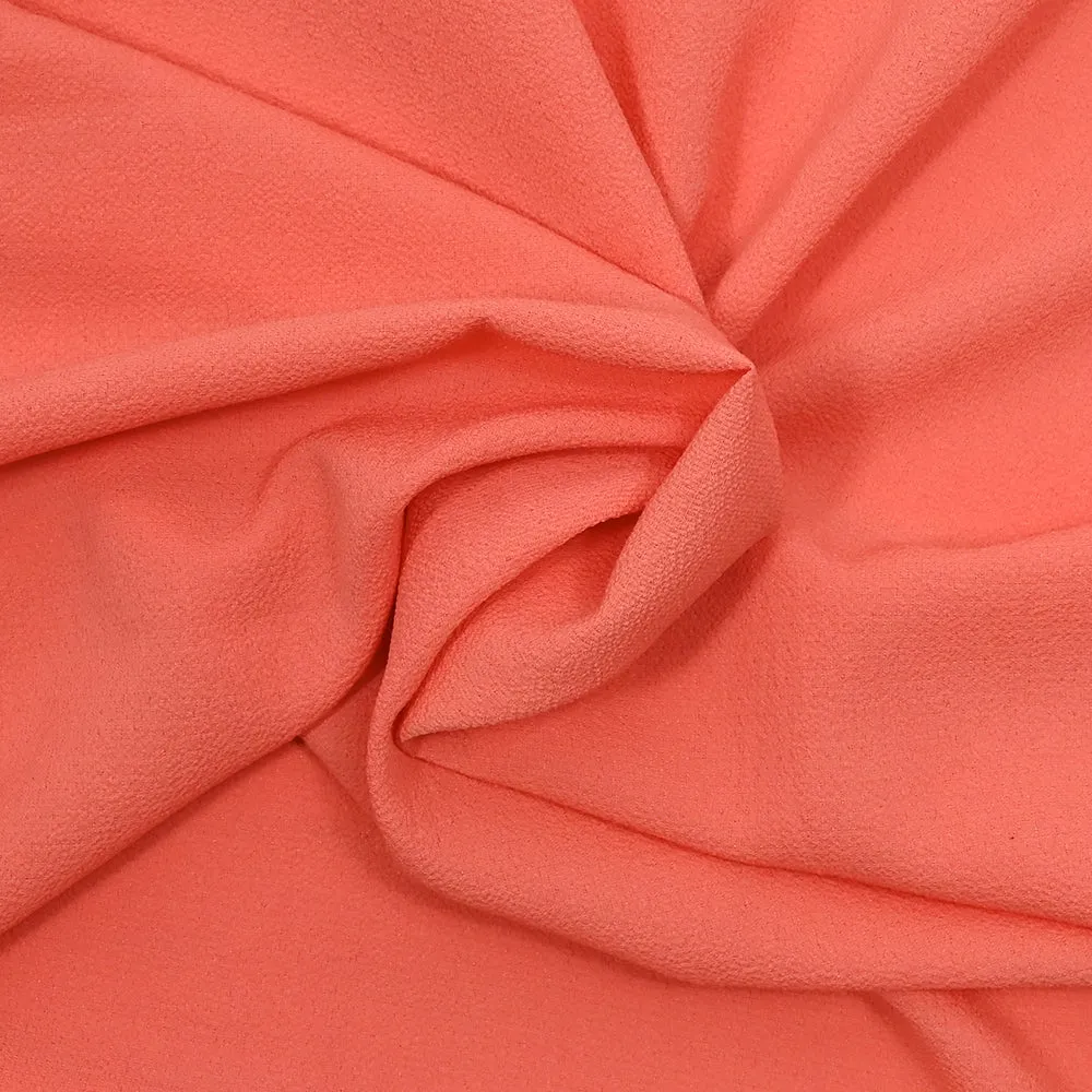 Crêpe de polyester corail
