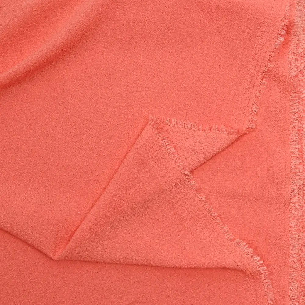 Crêpe de polyester corail