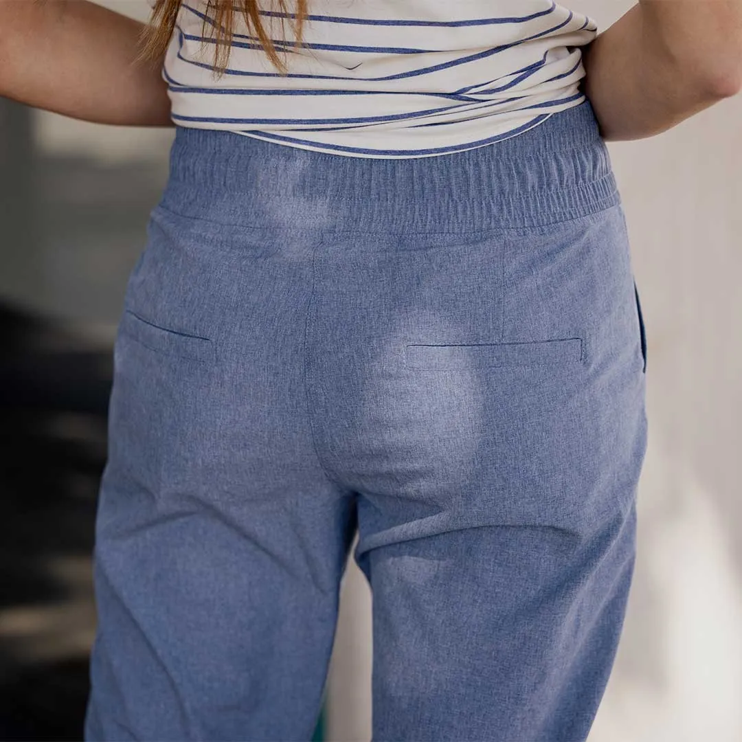 Destination Joggers, Light Chambray