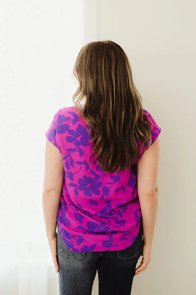 Floral Cap Sleeve Top