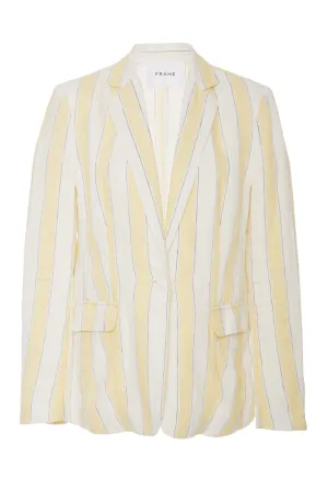 FRAME Linen Striped Blazer