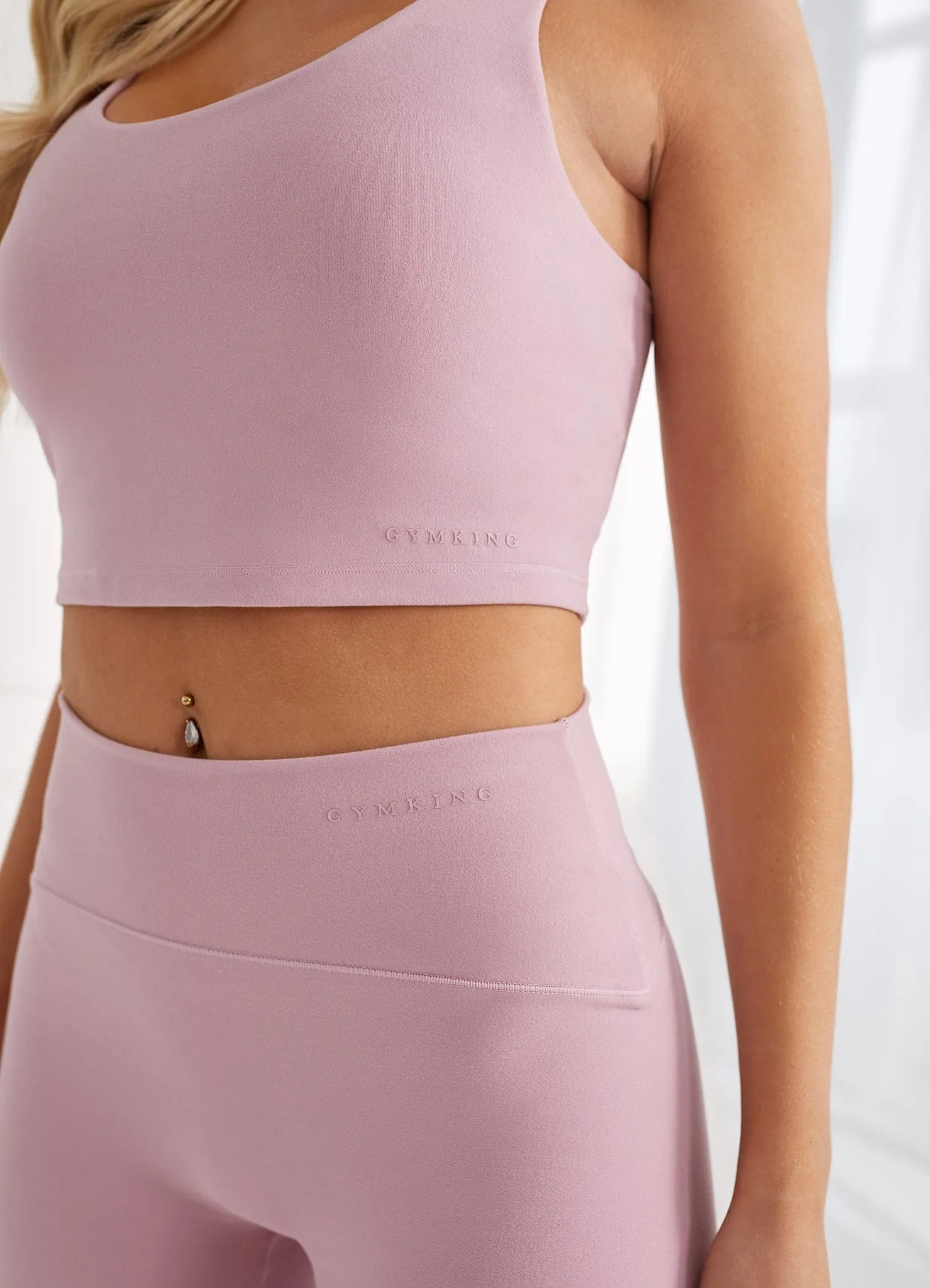 Gym King Peach Luxe Tank - Dusky Mauve Luxe
