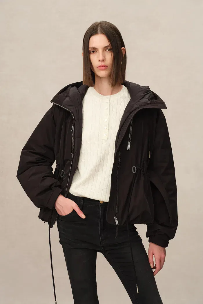 Jeanne Water Repellent Aviator Puffer Jacket