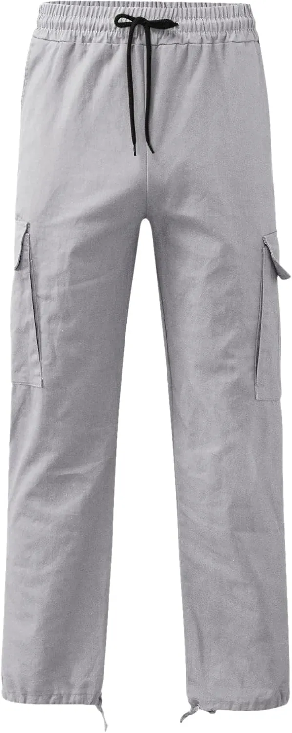 Mens Tactical Pants Cargo Sweatpants Heavyweight Baggy Pants with Pockets Joggers Pant Athletic Trousers