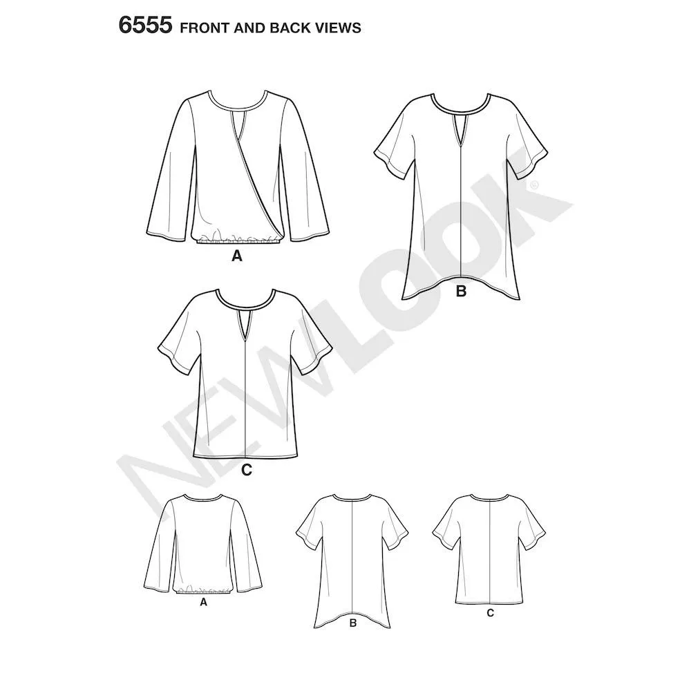 Newlook Pattern 6555 Women's Keyhole Shirt