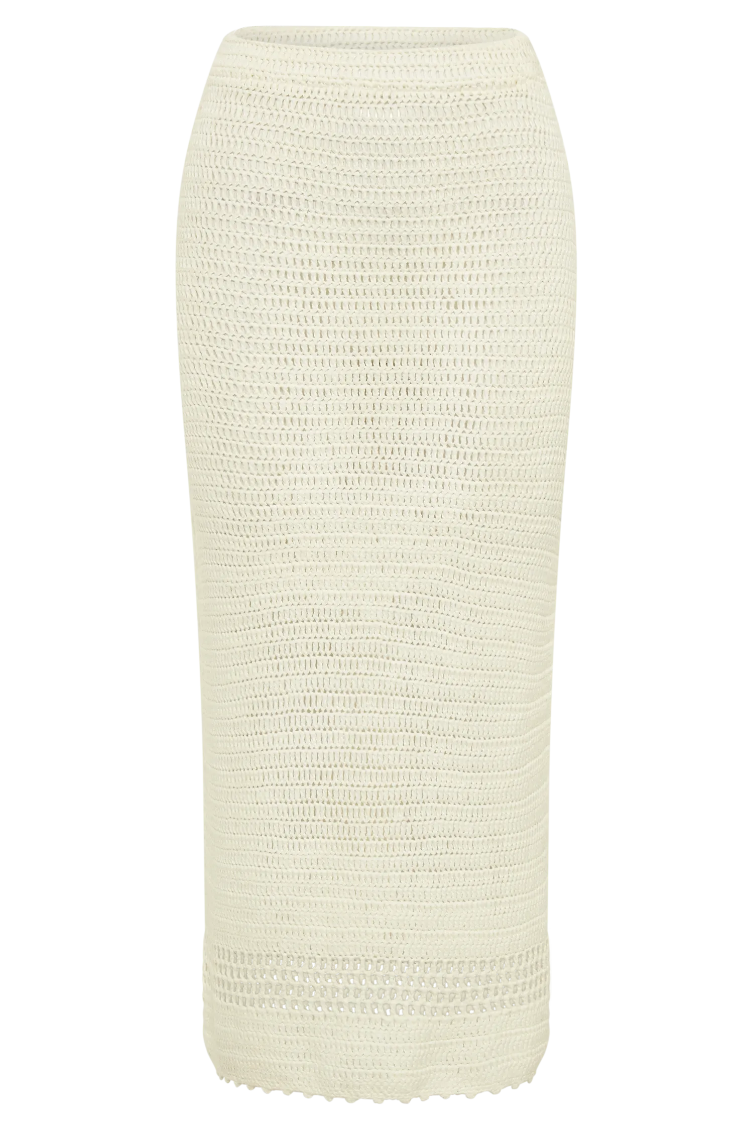 Paris Crochet Midi Skirt - Ivory