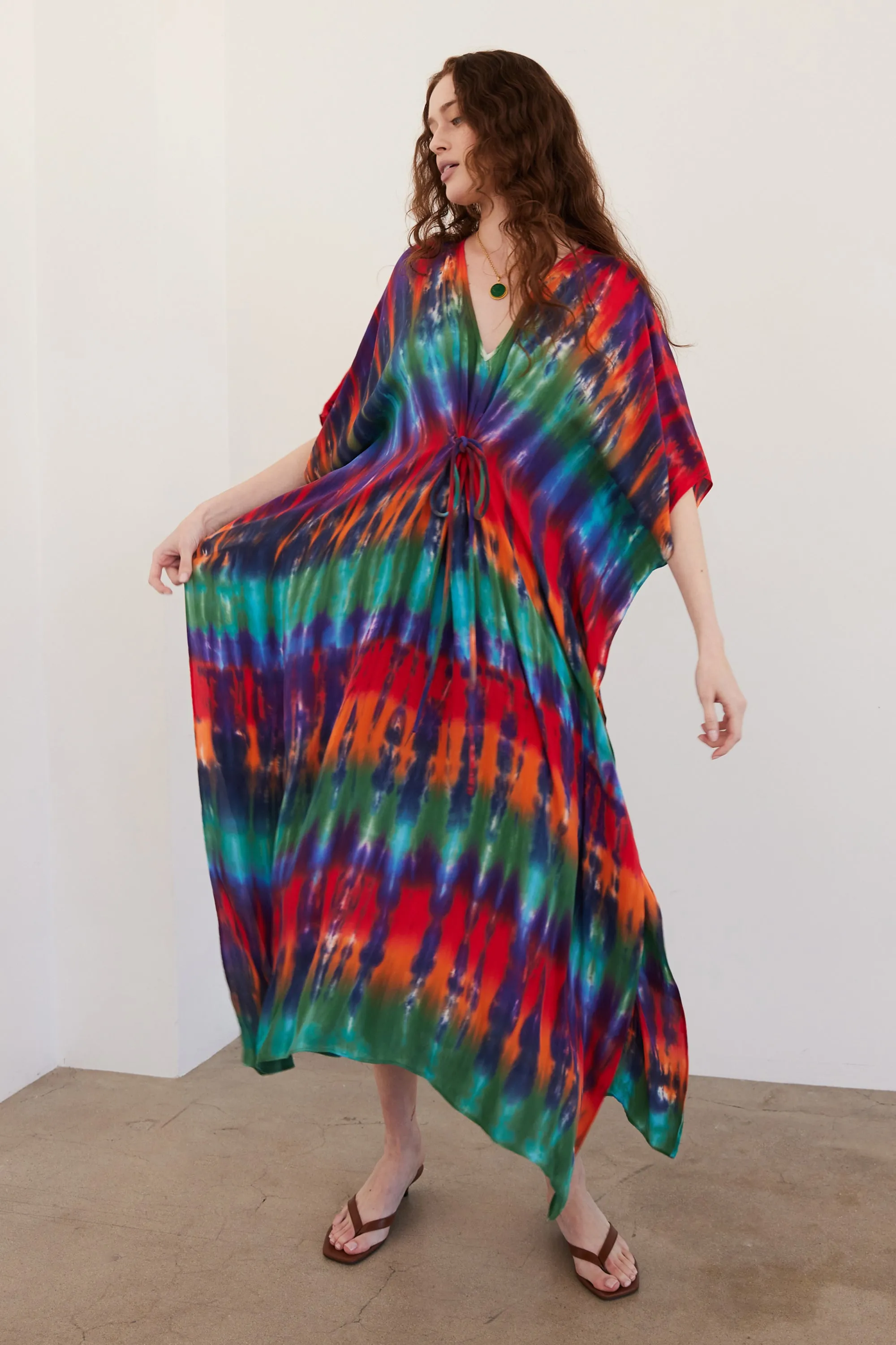 Rainbow Kigali Silk Caftan