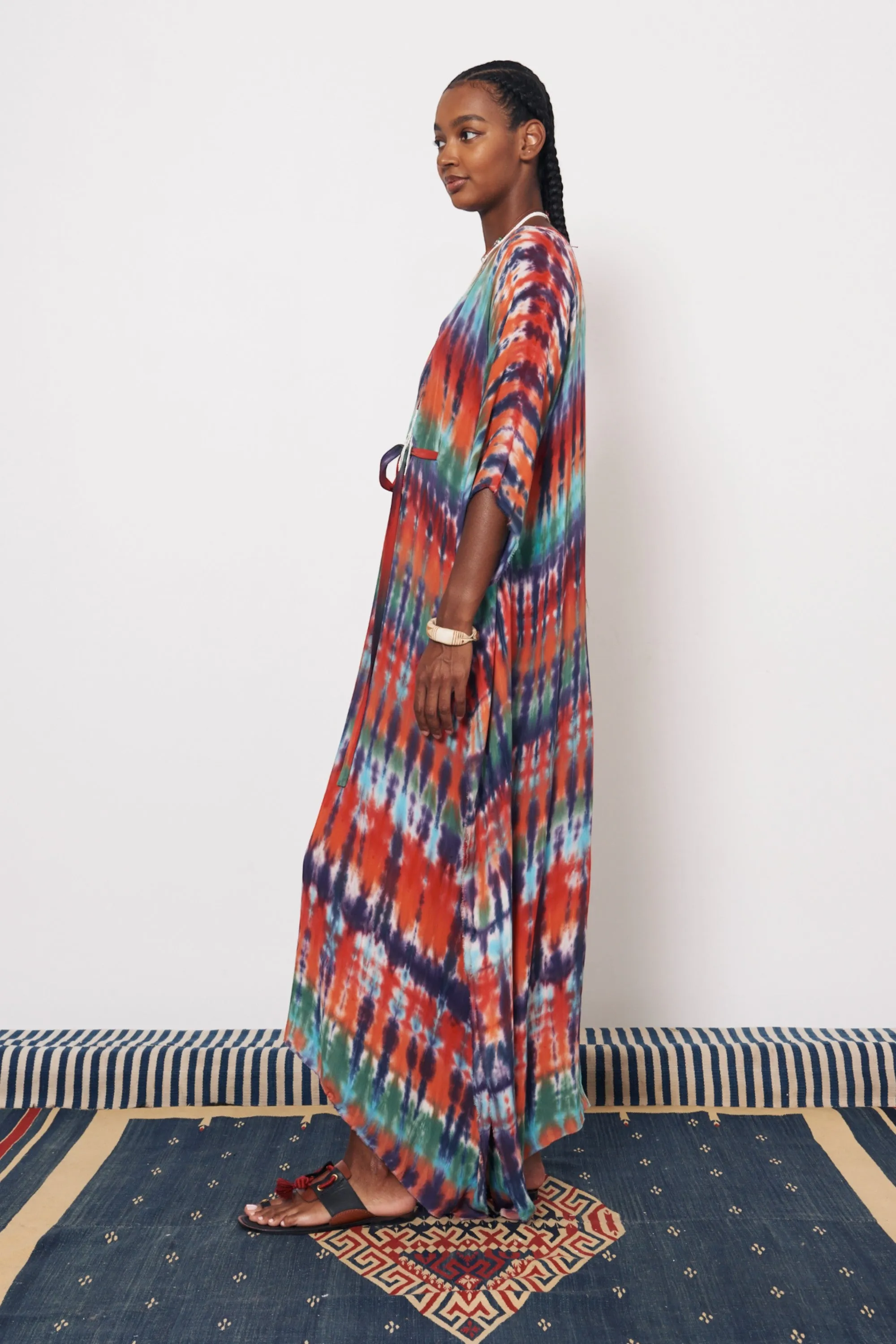Rainbow Kigali Silk Caftan