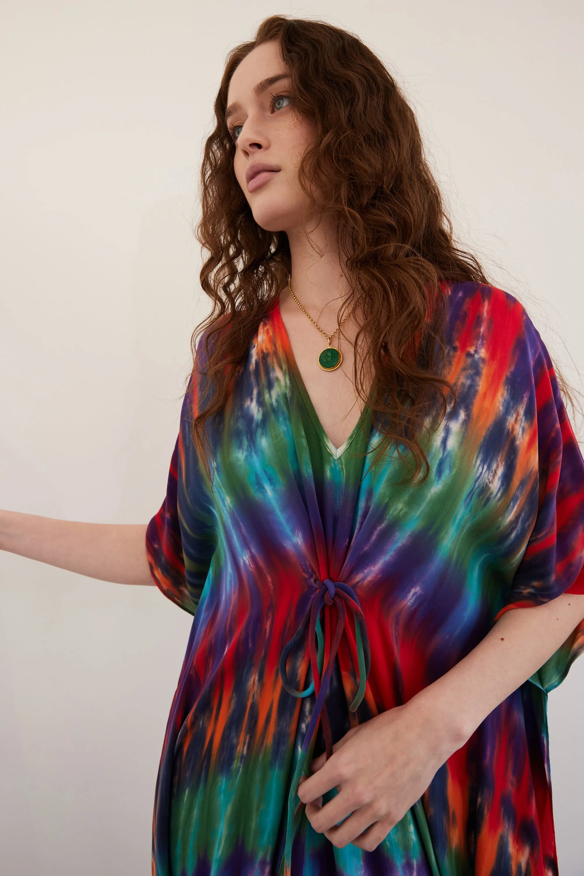 Rainbow Kigali Silk Caftan