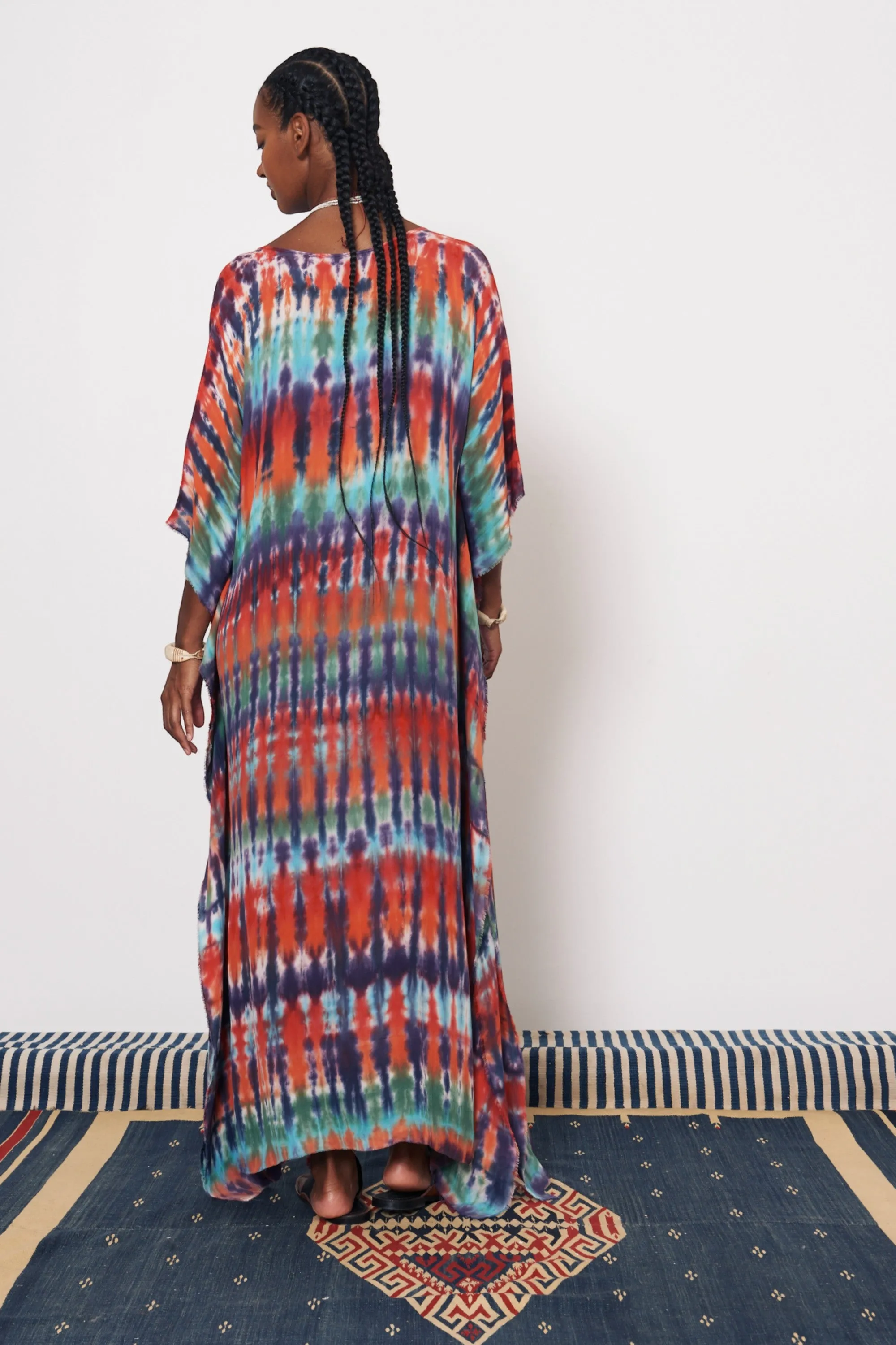 Rainbow Kigali Silk Caftan