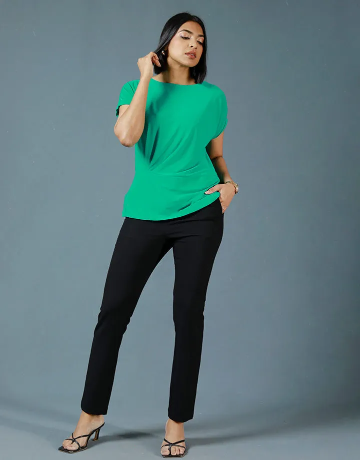 Round Neck Top with Side Rached