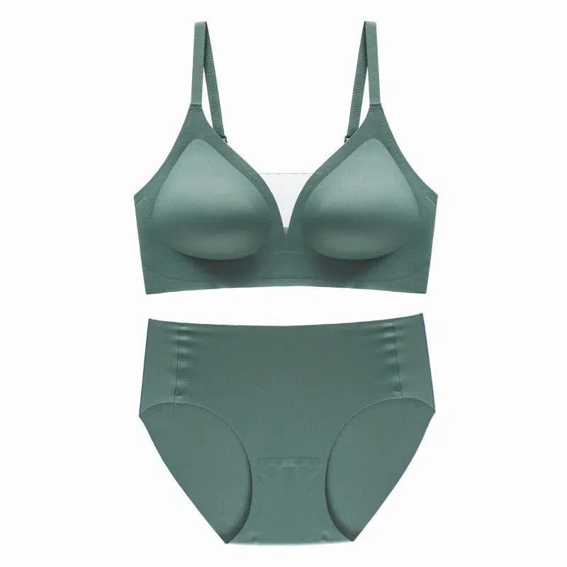 Teline – Seamless deep V – Bra and briefs set