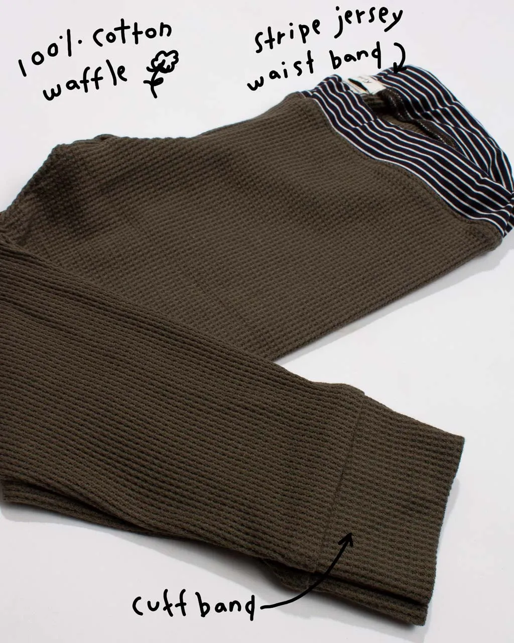the waffle jogger - olive