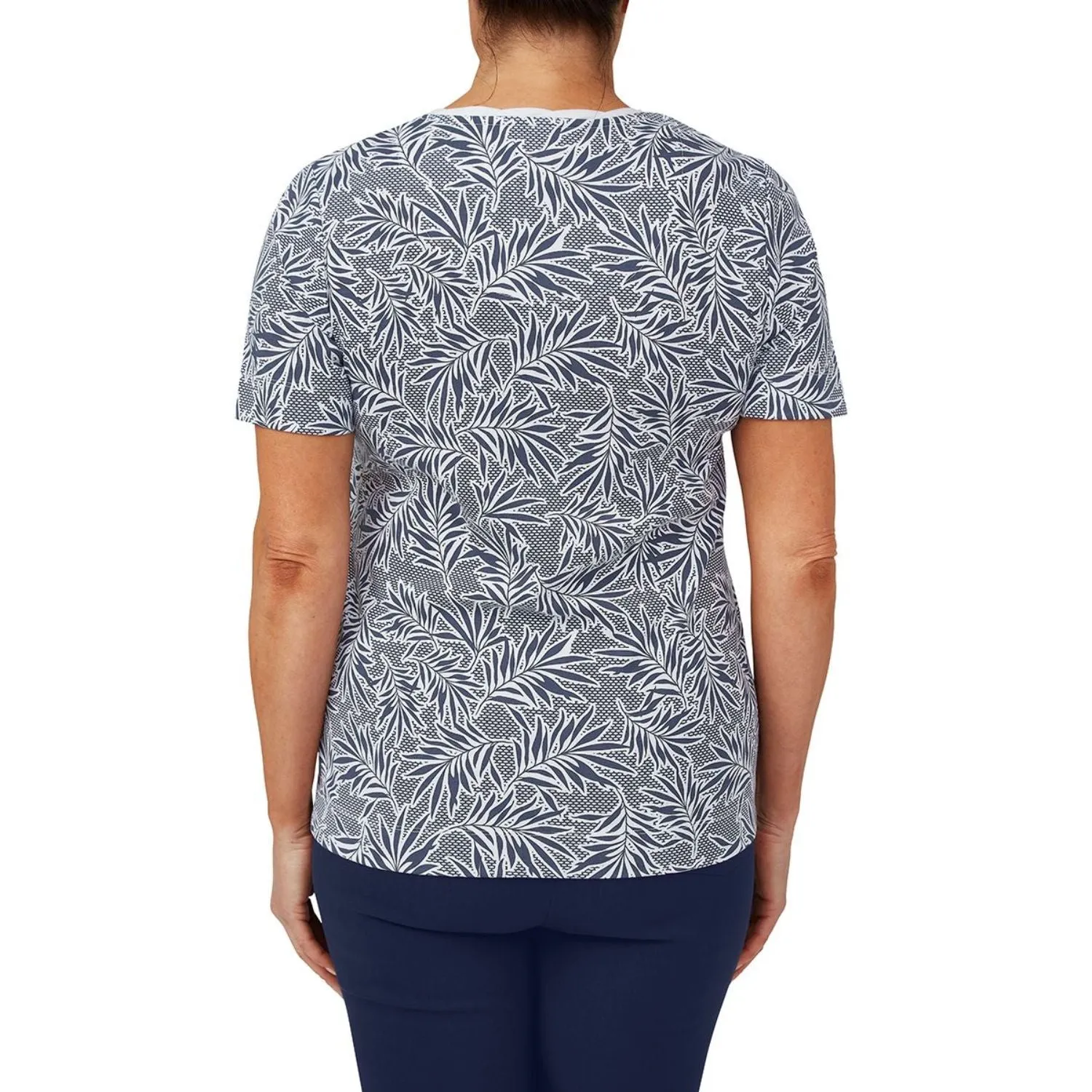 TIGI 18/20 Leaf Cross Stitch Print Top